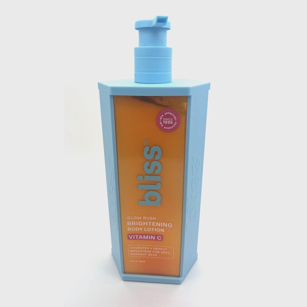 Bliss GLOW RUSH BRIGHTENING LOTION Vitamin C Pump 28 oz NEW